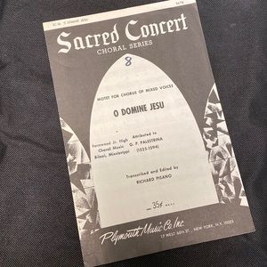 Vintage Sacred Concert Choral Series “O Domine Jesu” music sheet